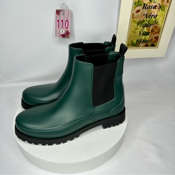 NW/OT Bernardo Addison Chelsea Rain Boot Royal Pine Size 11 - Picture 4 of 11